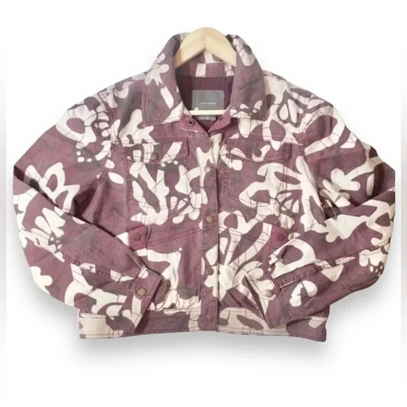 NWT Anthropologie Mags Linen Utility Trucker Jacket - Picture 3 of 7